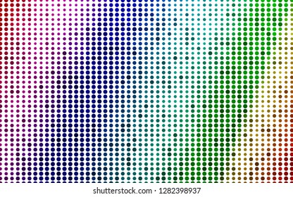 Light Multicolor, Rainbow vector pattern with spheres. Illustration with set of shining colorful abstract circles. Pattern of water, rain drops.