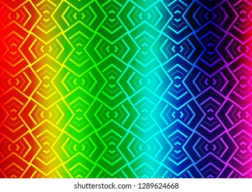 Light Multicolor, Rainbow vector pattern with narrow lines. Modern geometrical abstract illustration with staves. Pattern for business booklets, leaflets.