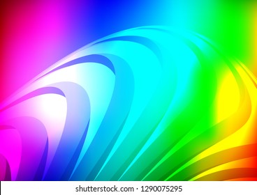 Light Multicolor, Rainbow vector pattern with narrow lines. Glitter abstract illustration with colored sticks. Smart design for your business advert.