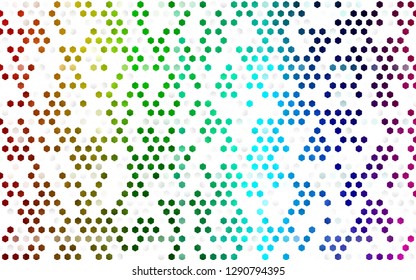 Light Multicolor, Rainbow vector pattern with colorful hexagons. White background with colorful hexagons. Beautiful design for your business advert.