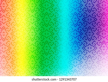 Light Multicolor, Rainbow vector pattern with narrow lines. Decorative shining illustration with lines on abstract template. Pattern for websites, landing pages.