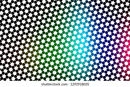 Light Multicolor, Rainbow vector pattern with spheres. Abstract illustration with colored bubbles in nature style. Pattern for ads, booklets.