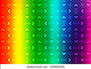 Light Multicolor, Rainbow vector pattern with narrow lines. Modern geometrical abstract illustration with staves. Backdrop for TV commercials.
