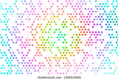 Light Multicolor, Rainbow vector pattern with colorful hexagons. Illustration with set of colorful hexagons. New design for website's poster, banner.