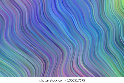 Light Multicolor, Rainbow vector pattern with bent ribbons. A sample with blurred bubble shapes. A completely new template for your business design.