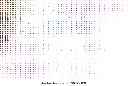 Light Multicolor, Rainbow vector pattern with spheres. Modern abstract illustration with colorful water drops. Pattern of water, rain drops.