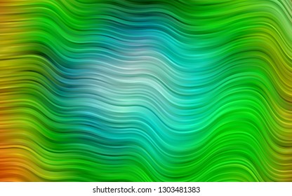 Light Multicolor, Rainbow vector pattern with liquid shapes. A vague circumflex abstract illustration with gradient. The elegant pattern for brand book.