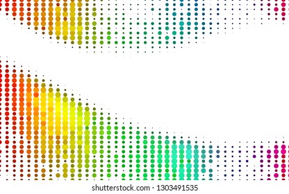 Light Multicolor, Rainbow vector pattern with spheres. Modern abstract illustration with colorful water drops. Pattern for ads, leaflets.