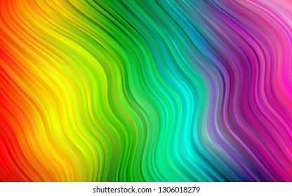 Light Multicolor, Rainbow vector pattern with curved circles. Brand new colored illustration in marble style with gradient. A completely new template for your business design.