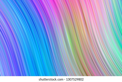 Light Multicolor, Rainbow vector pattern with lines, ovals. A completely new color illustration in marble style. The best blurred design for your business.