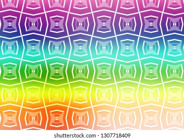 Light Multicolor, Rainbow vector pattern with narrow lines. Modern geometrical abstract illustration with staves. Backdrop for TV commercials.