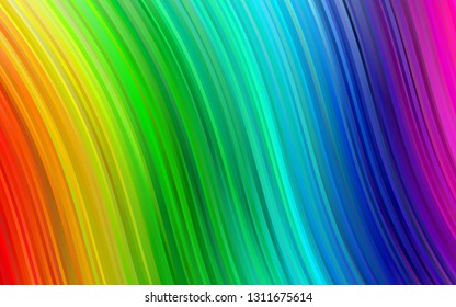 Light Multicolor, Rainbow vector pattern with liquid shapes. An elegant bright illustration with gradient. The template for cell phone backgrounds.