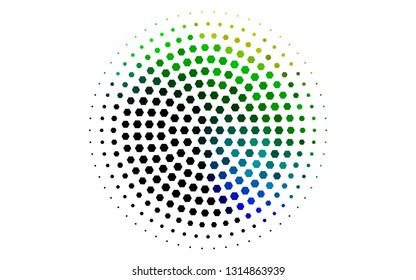 Light Multicolor, Rainbow vector pattern with colorful hexagons. White background with colorful hexagons. New template for your brand book.