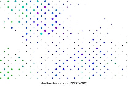 Light Multicolor, Rainbow vector pattern with spheres. Illustration with set of shining colorful abstract circles. Pattern for ads, booklets.