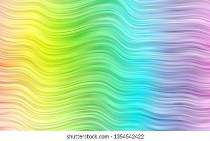 Light Multicolor, Rainbow vector pattern with liquid shapes. A vague circumflex abstract illustration with gradient. A completely new marble design for your business.