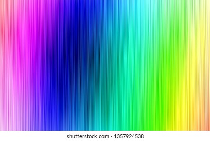 Light Multicolor, Rainbow vector pattern with narrow lines. Blurred decorative design in simple style with lines. Best design for your ad, poster, banner.