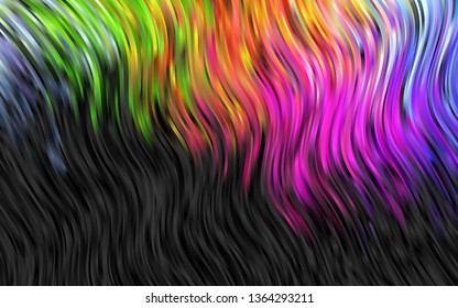 Light Multicolor, Rainbow vector pattern with liquid shapes. Colorful illustration in abstract marble style with gradient. Textured wave pattern for backgrounds.