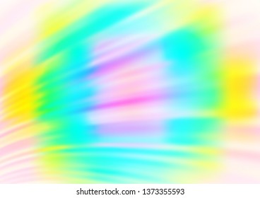 Light Multicolor, Rainbow vector pattern with liquid shapes. A sample with blurred bubble shapes. New composition for your brand book.