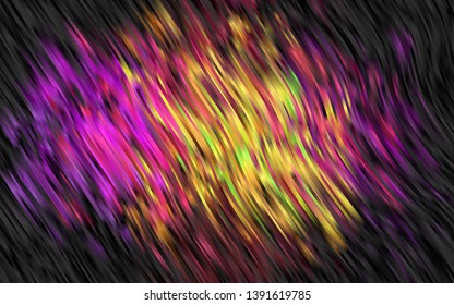 Light Multicolor, Rainbow vector pattern with lines, ovals. Creative geometric illustration in marble style with gradient. Pattern for your business design.