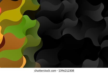 Light Multicolor, Rainbow vector pattern with bent ribbons. Blurred geometric sample with gradient bubbles.  Marble design for your web site.