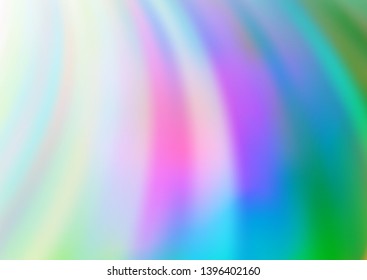 Light Multicolor, Rainbow vector pattern with lines, ovals. Colorful illustration in abstract marble style with gradient. New composition for your brand book.