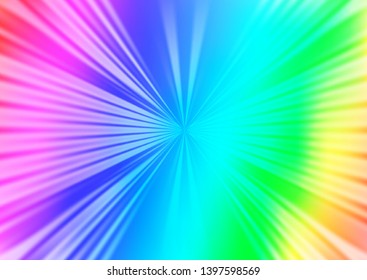 Light Multicolor, Rainbow vector pattern with narrow lines. Shining colored illustration with narrow lines. Best design for your ad, poster, banner.