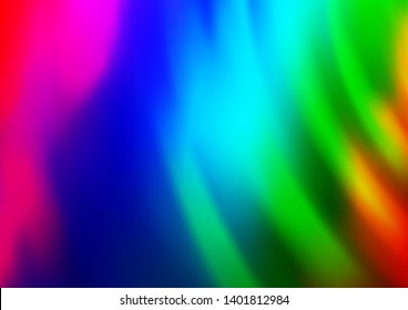 Light Multicolor, Rainbow vector pattern with lines, ovals. Colorful abstract illustration with gradient lines. The best blurred design for your business.