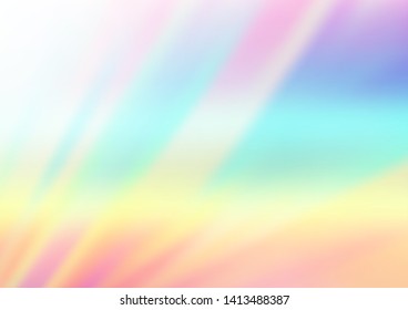 Light Multicolor, Rainbow vector pattern with narrow lines. Decorative shining illustration with lines on abstract template. Pattern for business booklets, leaflets.