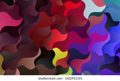 Light Multicolor, Rainbow vector pattern with lava shapes. An elegant bright illustration with gradient. New composition for your brand book.