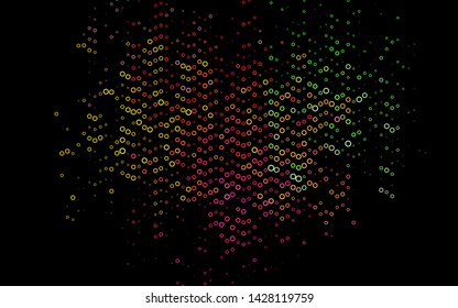 Light Multicolor, Rainbow vector pattern with spheres. Abstract illustration with colored bubbles in nature style. Pattern for beautiful websites.