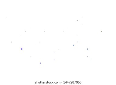 Light Multicolor, Rainbow vector pattern with EUR, JPY, GBP. Colored symbols of all currency on white background. The pattern can be used for ad, booklets, leaflets of banks.