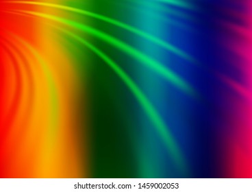 Light Multicolor, Rainbow vector pattern with curved circles. An elegant bright illustration with gradient. A completely new marble design for your business.