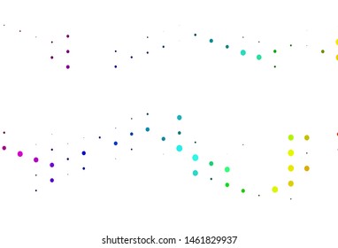 Light Multicolor, Rainbow vector pattern with spheres. Blurred decorative design in abstract style with bubbles. Design for posters, banners.