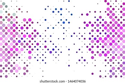 Light Multicolor, Rainbow vector pattern with spheres. Illustration with set of shining colorful abstract circles. Design for business adverts.