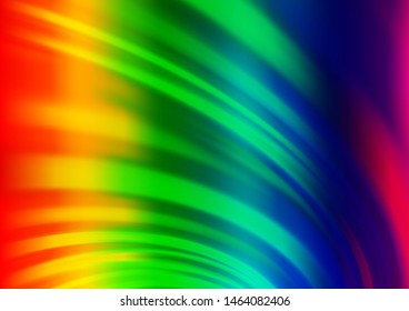 Light Multicolor, Rainbow vector pattern with lava shapes. Colorful illustration in abstract marble style with gradient. A completely new marble design for your business.