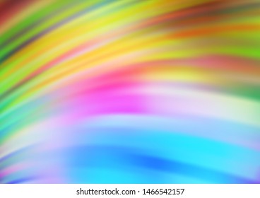 Light Multicolor, Rainbow vector pattern with curved circles. Geometric illustration in marble style with gradient.  Pattern for your business design.
