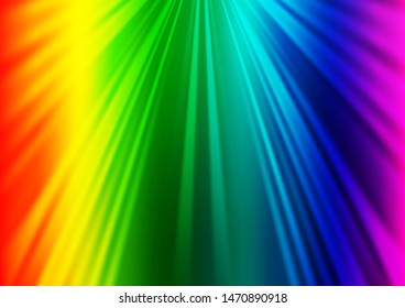 Light Multicolor, Rainbow vector pattern with narrow lines. Blurred decorative design in simple style with lines. Smart design for your business advert.
