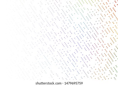 Light Multicolor, Rainbow vector pattern with spheres. Blurred decorative design in abstract style with bubbles. Pattern for ads, leaflets.