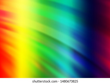 Light Multicolor, Rainbow vector pattern with lamp shapes. Geometric illustration in marble style with gradient.  A completely new template for your business design.