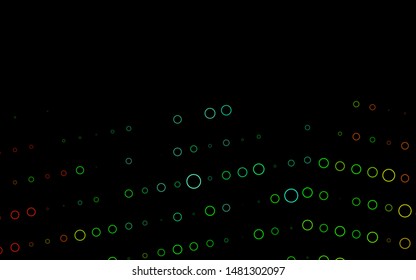 Light Multicolor, Rainbow vector pattern with spheres. Modern abstract illustration with colorful water drops. Template for your brand book.