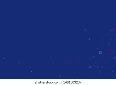 Light Multicolor, Rainbow vector pattern with spheres, squares. Abstract backdrop with colorful circles, rectangles. Template for your brand book.