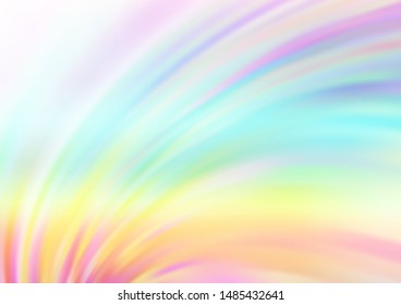 Light Multicolor, Rainbow vector pattern with bent ribbons. Creative geometric illustration in marble style with gradient. The best blurred design for your business.