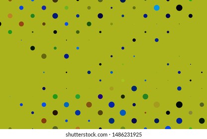 Light Multicolor, Rainbow vector pattern with spheres. Blurred decorative design in abstract style with bubbles. Template for your brand book.
