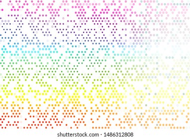 Light Multicolor, Rainbow vector pattern with spheres. Modern abstract illustration with colorful water drops. Completely new template for your brand book.