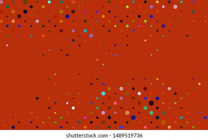 Light Multicolor, Rainbow vector pattern with spheres. Blurred decorative design in abstract style with bubbles. Template for your brand book.
