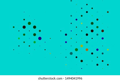 Light Multicolor, Rainbow vector pattern with spheres. Blurred bubbles on abstract background with colorful gradient. Pattern for beautiful websites.