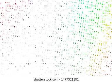Light Multicolor, Rainbow vector pattern with spheres. Modern abstract illustration with colorful water drops. Pattern for ads, leaflets.