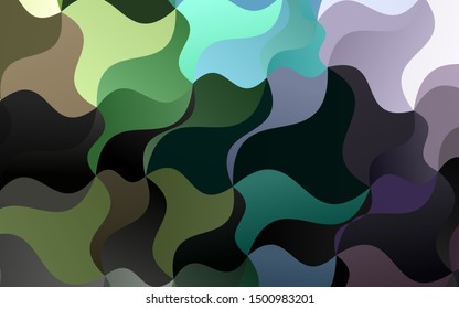 Light Multicolor, Rainbow vector pattern with lava shapes. Shining crooked illustration in marble style. Pattern for your business design.