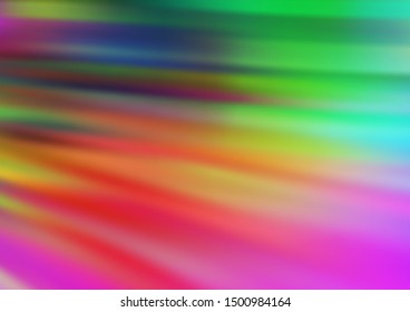 Light Multicolor, Rainbow vector pattern with bent ribbons. Colorful illustration in abstract marble style with gradient. Textured wave pattern for backgrounds.