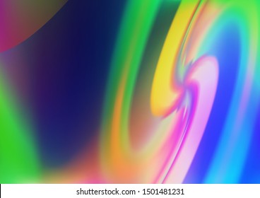 Light Multicolor, Rainbow vector pattern with liquid shapes. Glitter abstract illustration with wry lines. A completely new template for your business design.